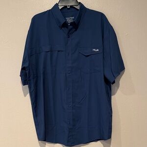 Huk Men's Navy Button-Down Shirt